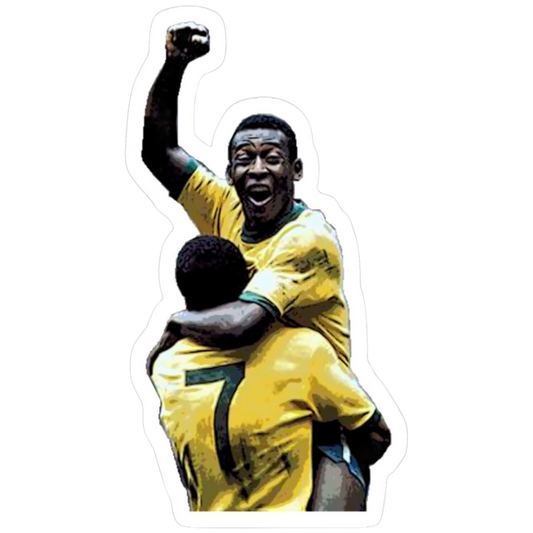Premium Brazilian football glossy sticker - Brazil Football Sticker #15 - Premium Glossy