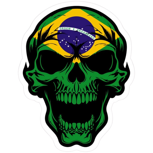 Premium Brazilian football glossy sticker - Brazil Football Sticker #16 - Premium Glossy