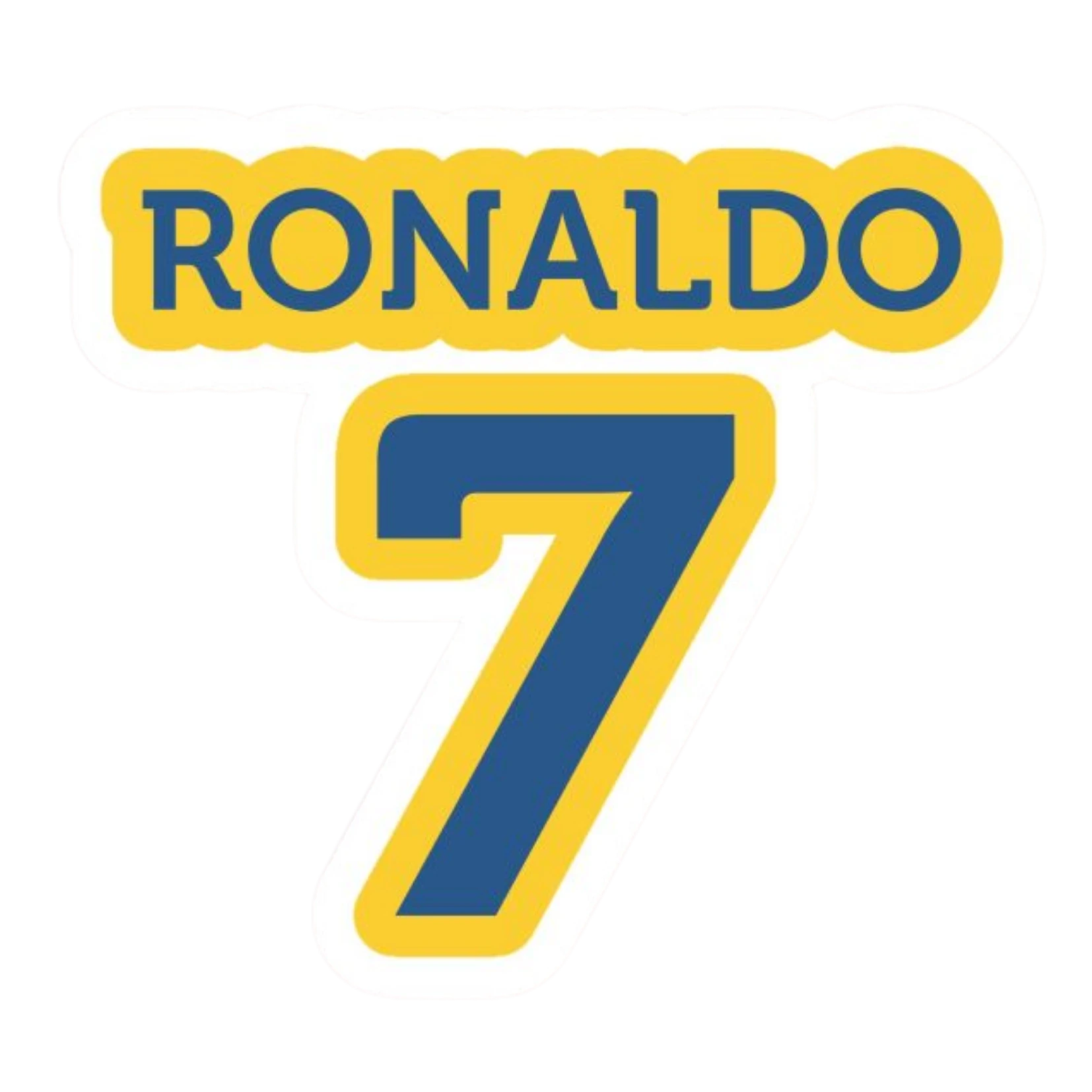 Ronaldo 7 Al-Nassr Yellow Blue Text Sticker