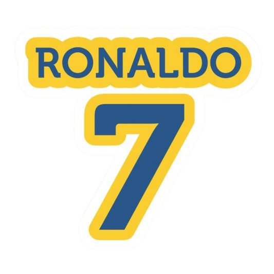 Ronaldo 7 Al-Nassr Yellow Blue Text Sticker