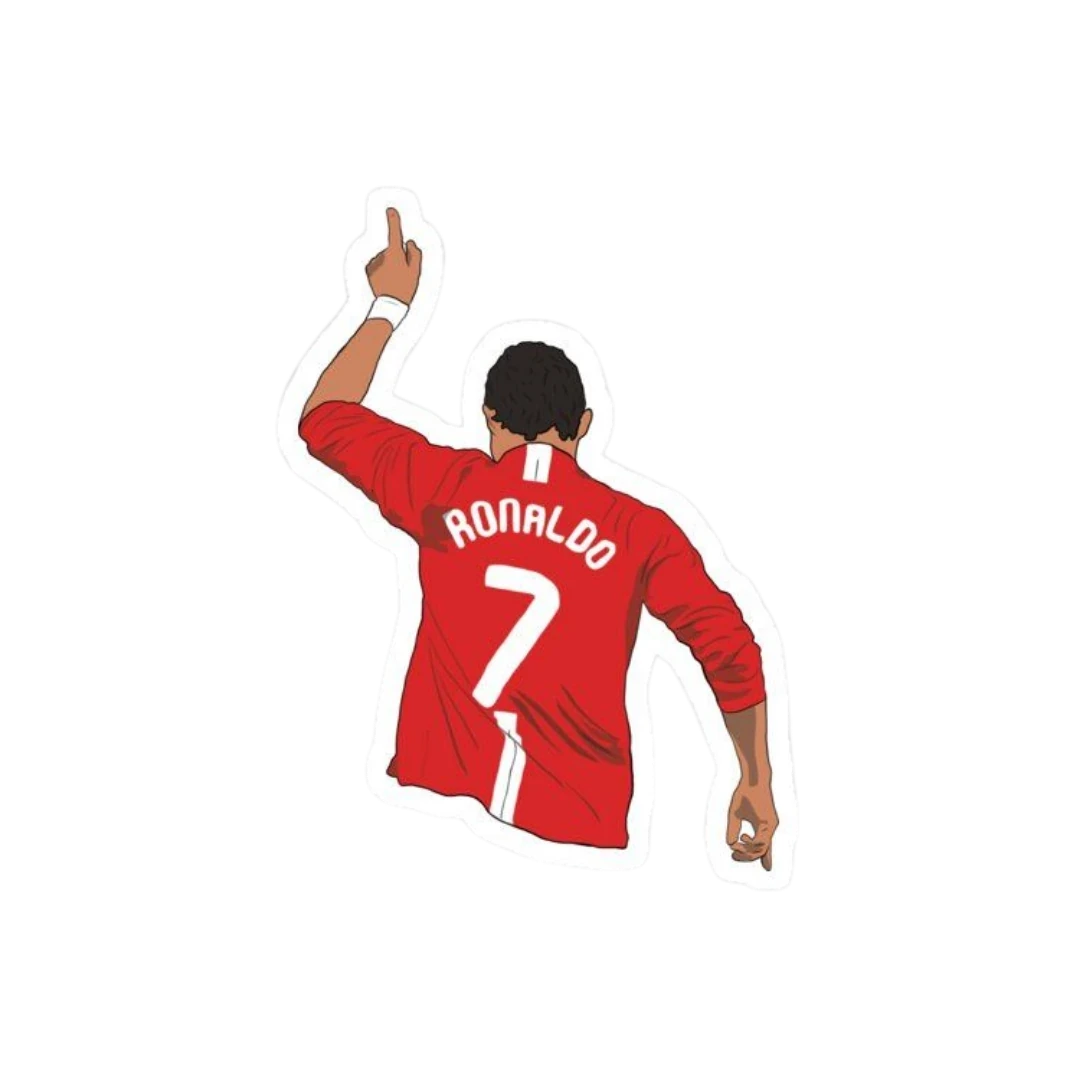 Cristiano Ronaldo Manchester United No7 Pointing Celebration Sticker