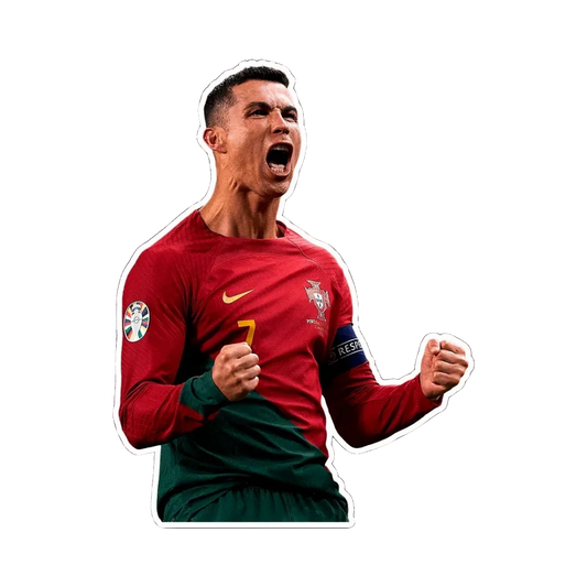 Cristiano Ronaldo Portugal Euro 2024 Roaring Celebration Sticker