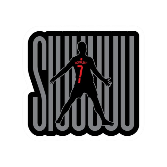 Cristiano Ronaldo SIUUU Dark Stripes Silhouette Sticker