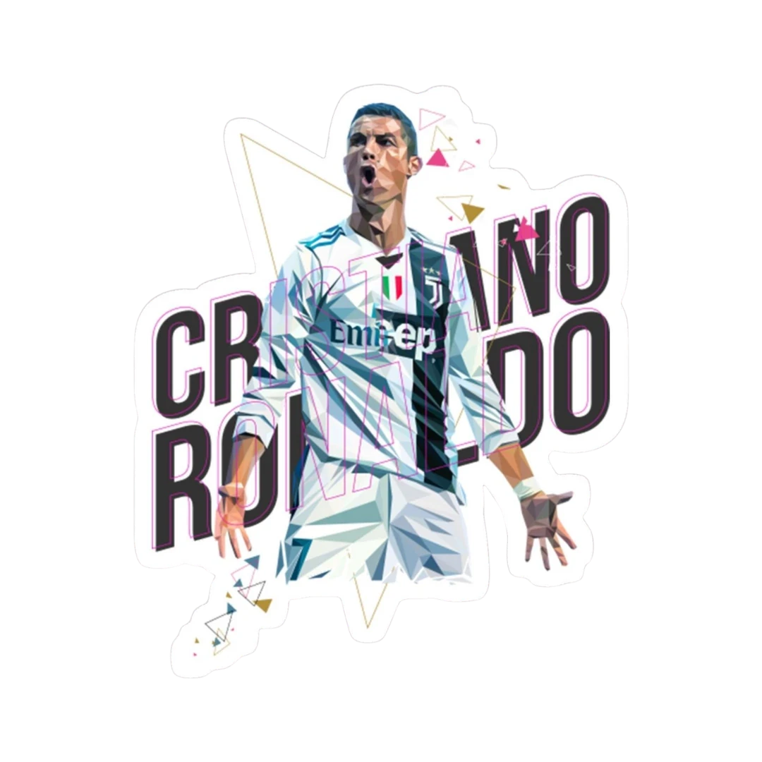 Cristiano Ronaldo Juventus Low Poly Name Text Sticker