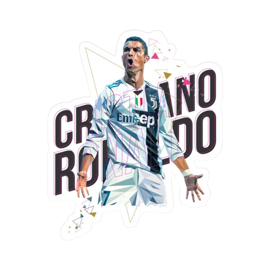 Cristiano Ronaldo Juventus Low Poly Name Text Sticker