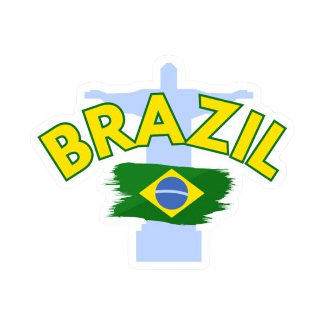 Premium Brazilian football glossy sticker - Brazil Football Sticker #19 - Premium Glossy