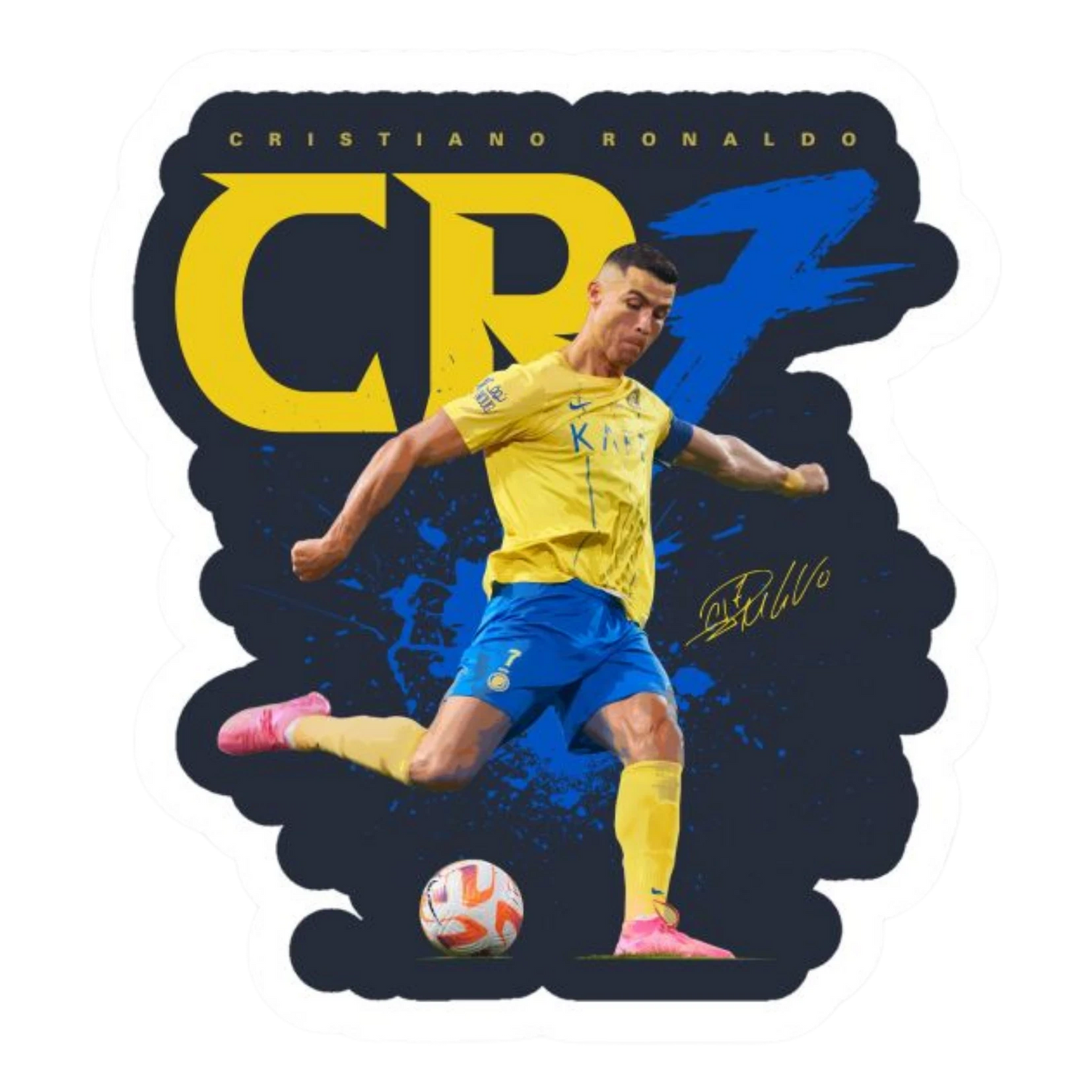 Cristiano Ronaldo Al-Nassr CR7 Shooting Sticker