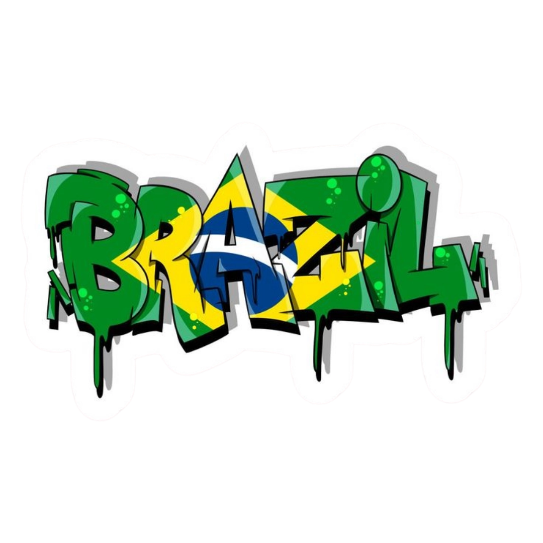 Premium Brazilian football glossy sticker - Brazil Football Sticker #1 - Premium Glossy