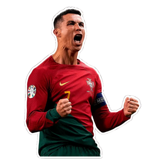 Cristiano Ronaldo Portugal Celebration Fists Pumped Sticker