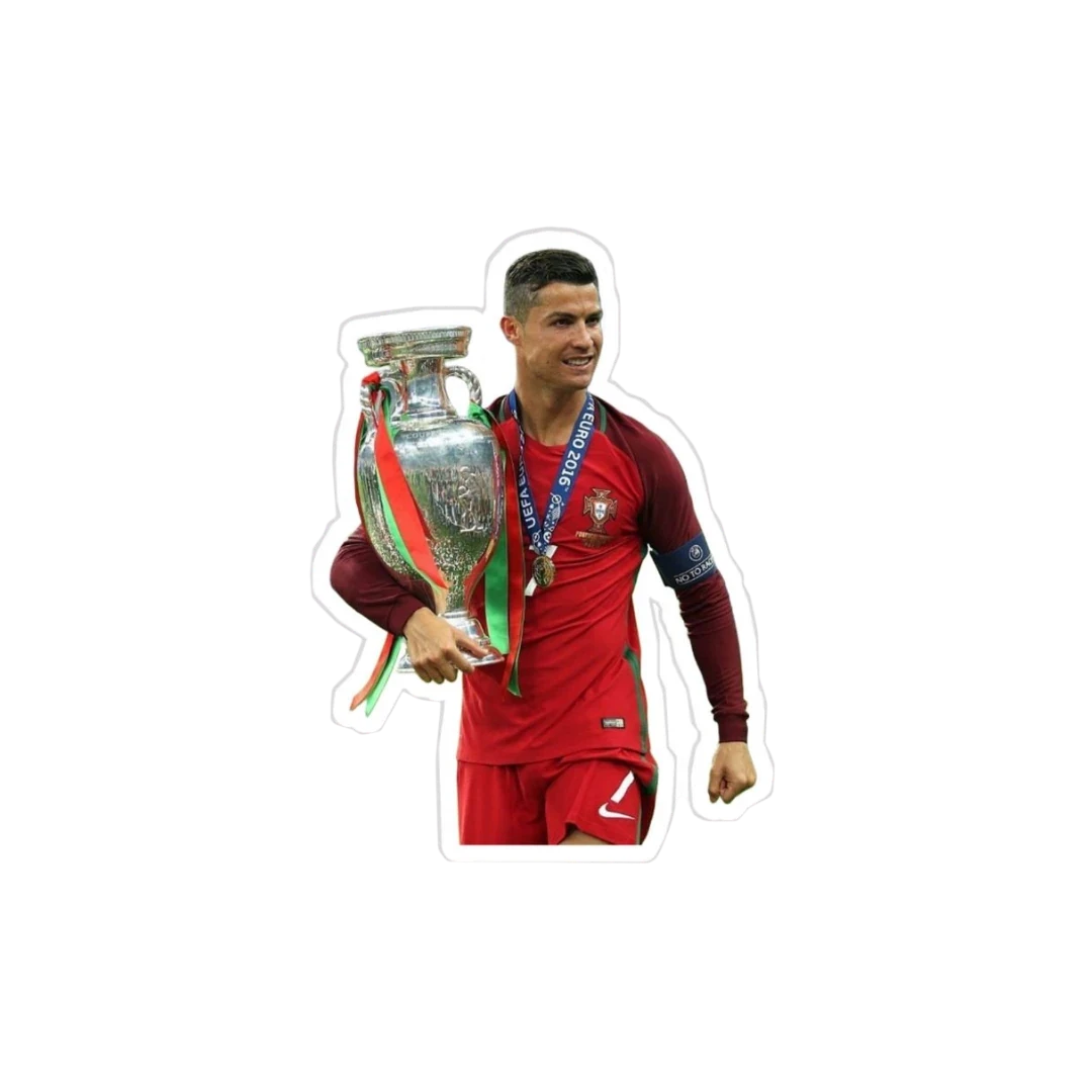 Cristiano Ronaldo UEFA Euro 2016 Trophy Portugal Sticker