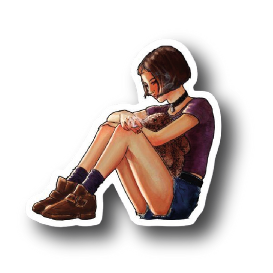 Mathilda Seated Portrait Sticker