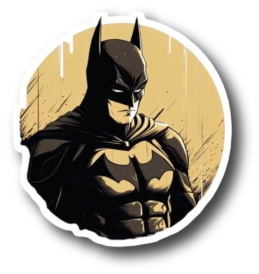 Batman — Gold Drip Portrait Sticker