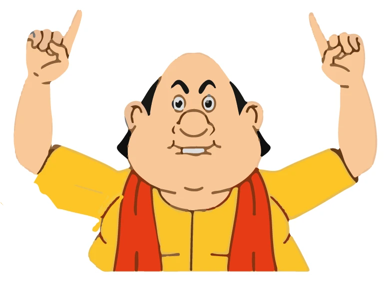 Gopal Bhar Both Hands Raised Happy Sticker