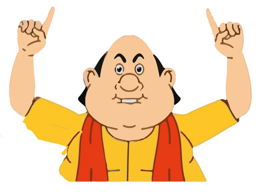 Gopal Bhar Both Hands Raised Happy Sticker