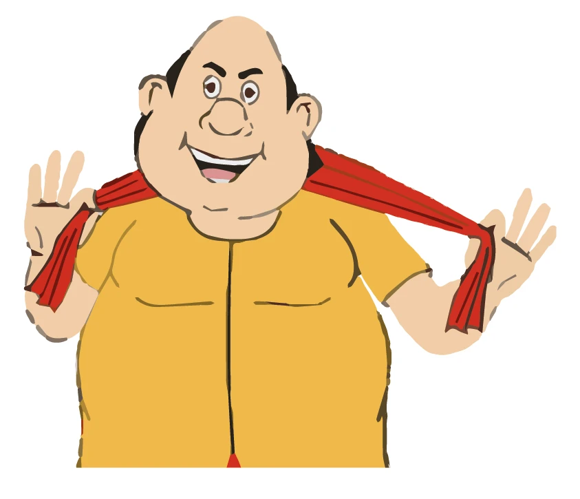 Gopal Bhar Waving Both Hands Cheerful Sticker