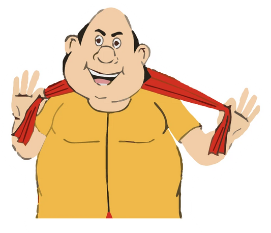 Gopal Bhar Waving Both Hands Cheerful Sticker