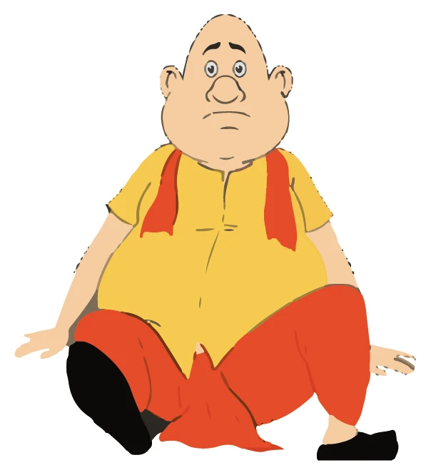 Gopal Bhar Sitting Floor Sad Sticker