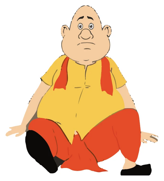 Gopal Bhar Sitting Floor Sad Sticker