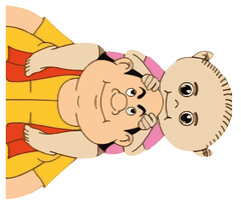 Gopal Bhar Lying With Baby Sticker
