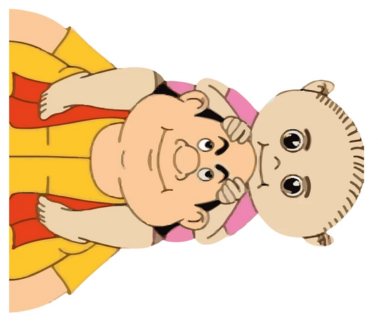 Gopal Bhar Lying With Baby Sticker