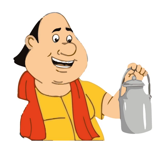 Gopal Bhar Holding Clay Pot Laughing Sticker