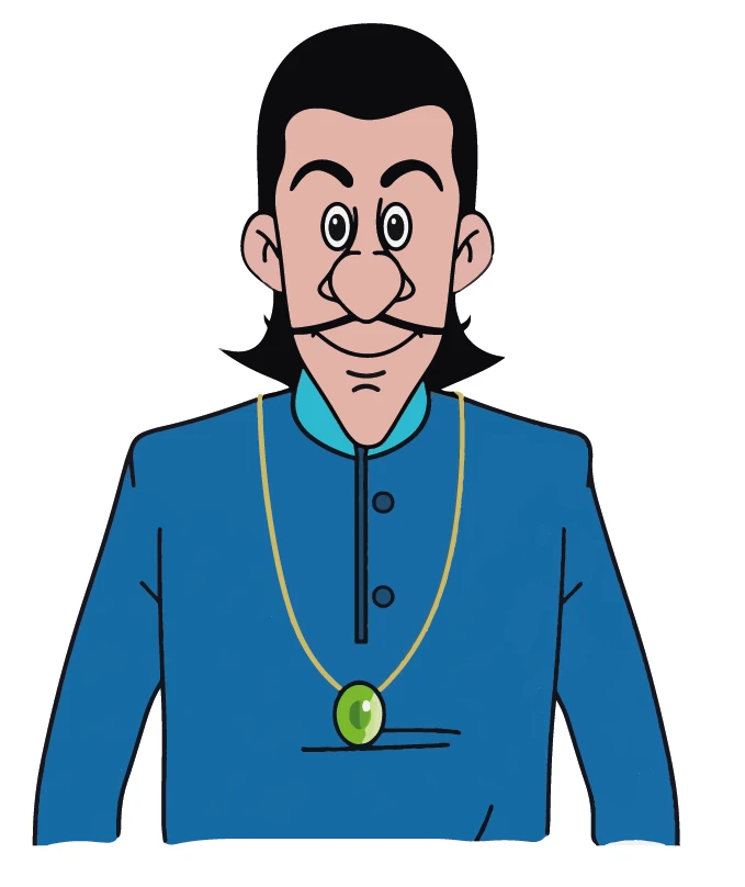 Gopal Bhar Villain Minister Portrait Sticker
