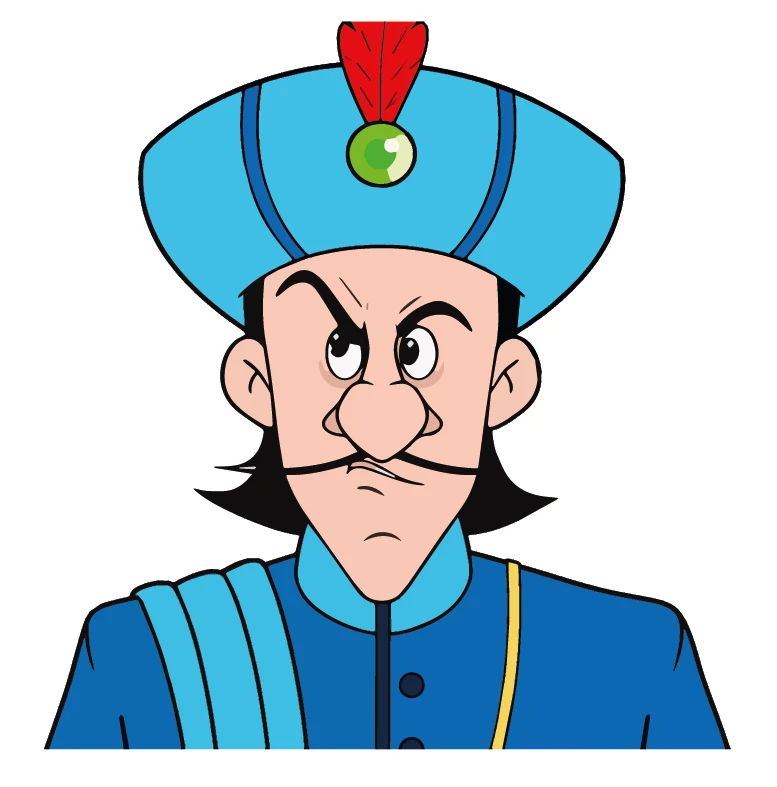 Gopal Bhar King Grumpy Blue Hat Sticker