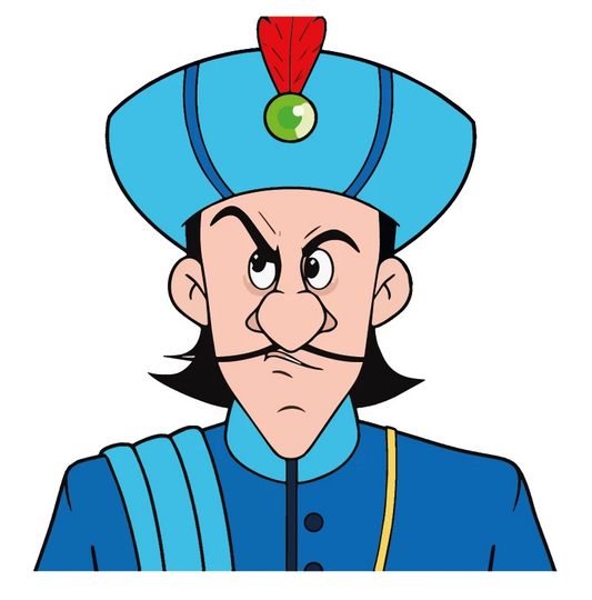Gopal Bhar King Grumpy Blue Hat Sticker