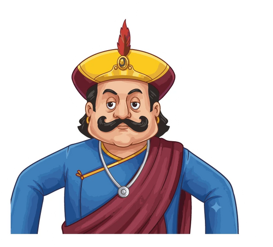 Gopal Bhar Maharaja Royal Blue Outfit Sticker