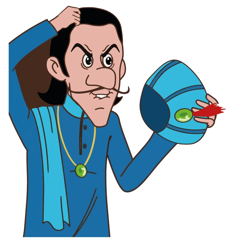 Gopal Bhar King Angry Scratching Head Sticker