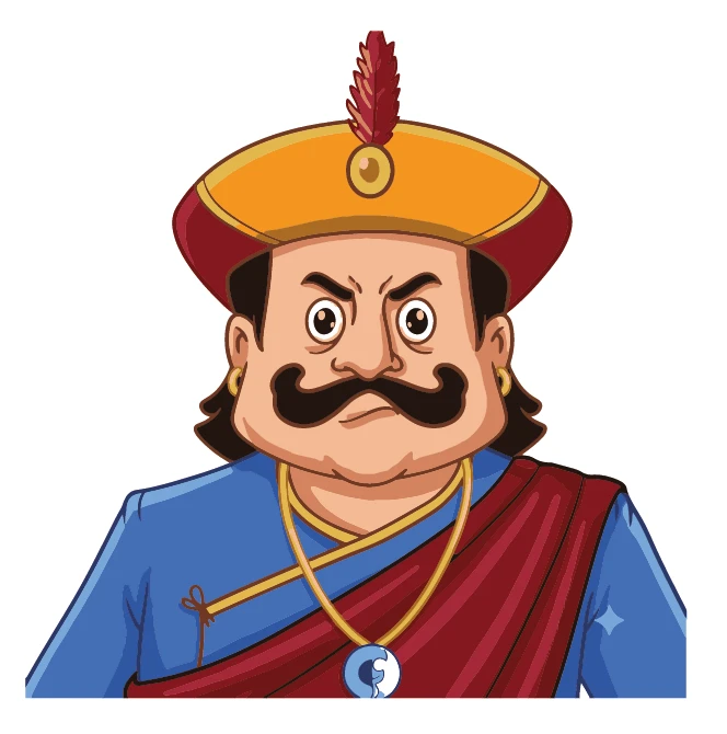 Gopal Bhar King Stern Angry Modern Style Sticker