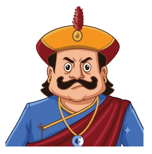 Gopal Bhar King Stern Angry Modern Style Sticker