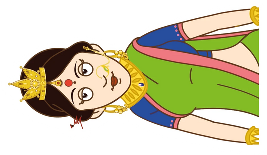 Gopal Bhar Queen Royal Crown Tilted Sticker