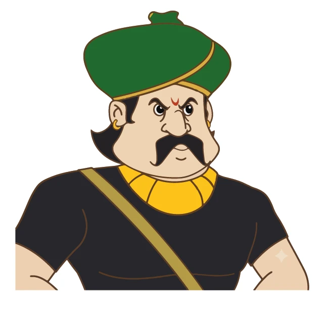 Gopal Bhar Royal Guard Green Hat Sticker