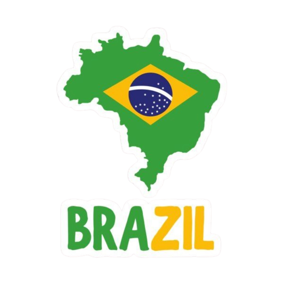 Premium Brazilian football glossy sticker - Brazil Football Sticker #20 - Premium Glossy