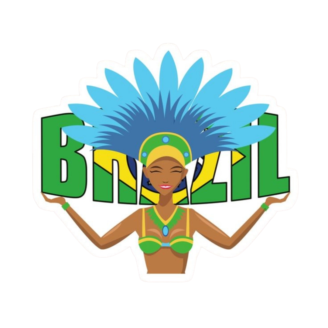 Premium Brazilian football glossy sticker - Brazil Football Sticker #21 - Premium Glossy