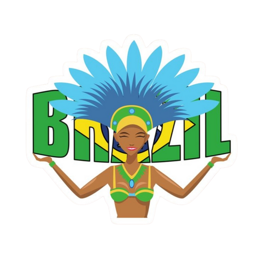Premium Brazilian football glossy sticker - Brazil Football Sticker #21 - Premium Glossy
