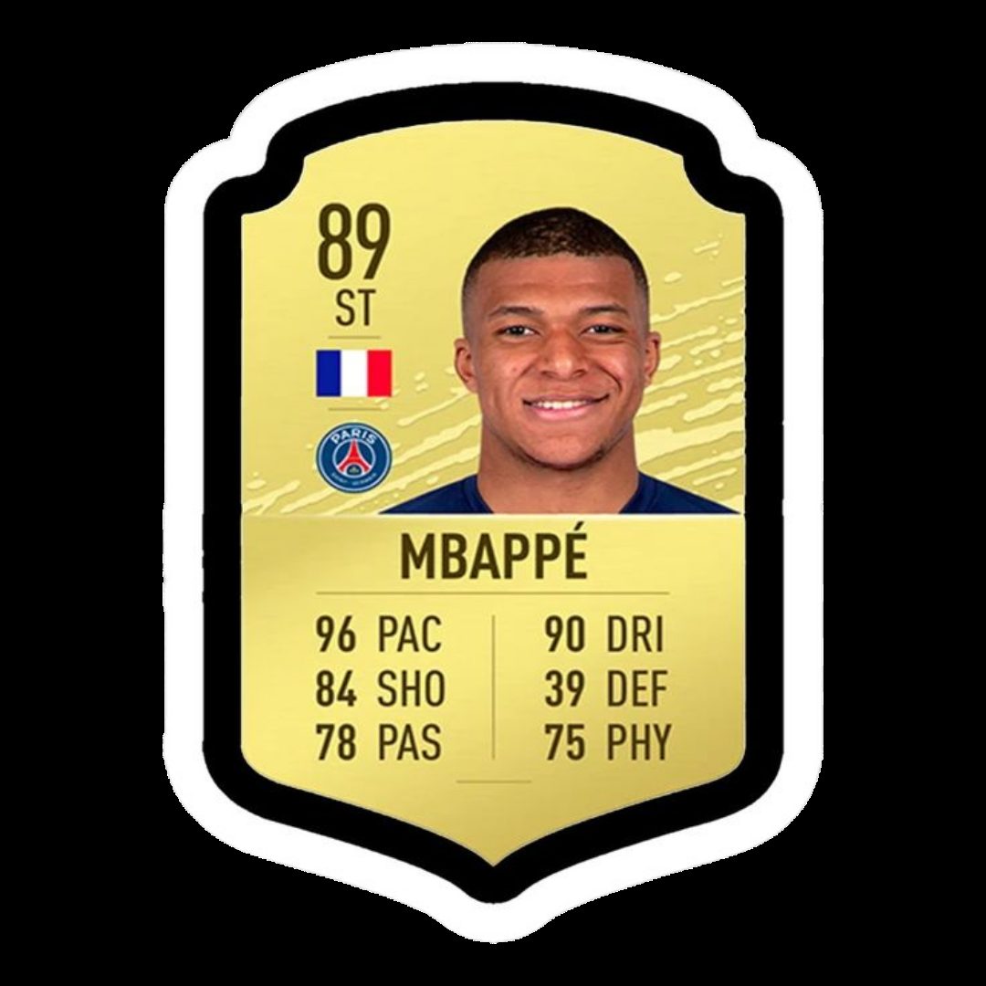 Kylian Mbappé FIFA Ultimate Team 89 rated gold card PSG sticker