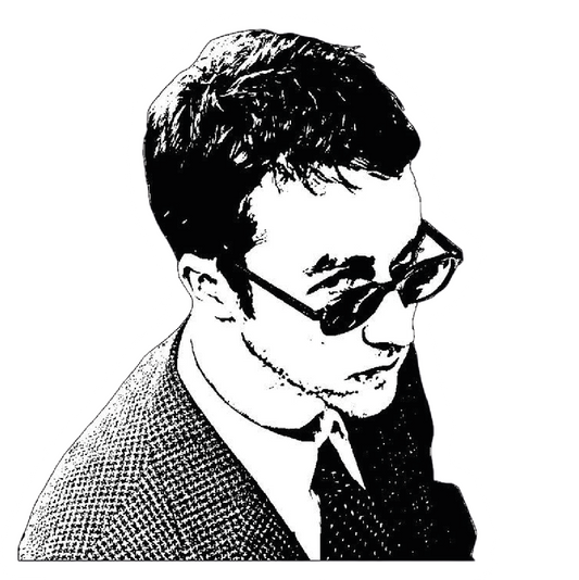 Bespectacled Businessman — Vintage Sketch Sticker