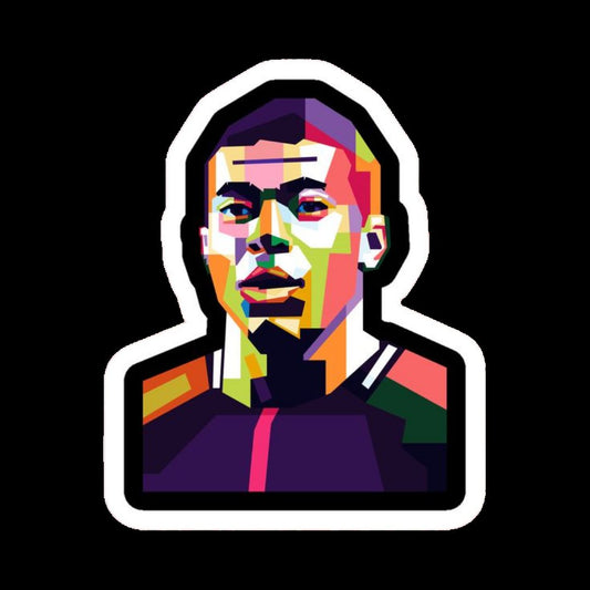 Kylian Mbappé WPAP pop art geometric portrait sticker