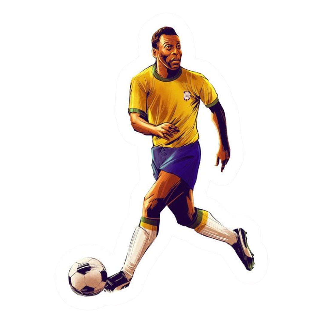Premium Brazilian football glossy sticker - Brazil Football Sticker #24 - Premium Glossy