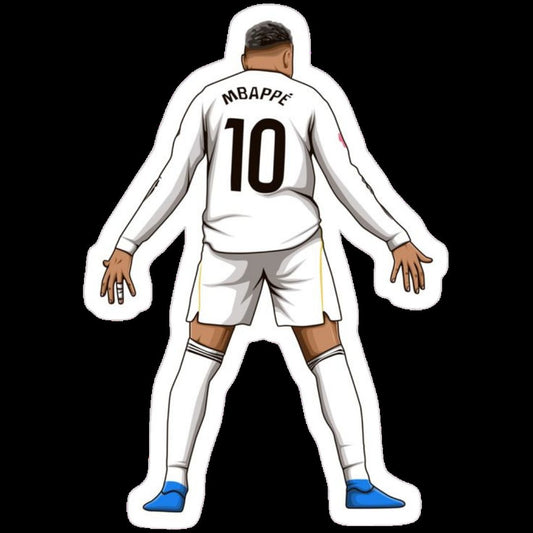 Kylian Mbappé Real Madrid jersey back MBAPPE 10 sticker