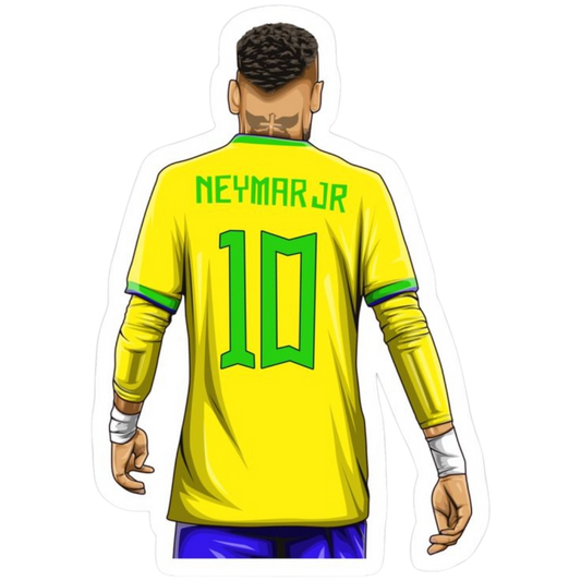 Premium Brazilian football glossy sticker - Brazil Football Sticker #2 - Premium Glossy