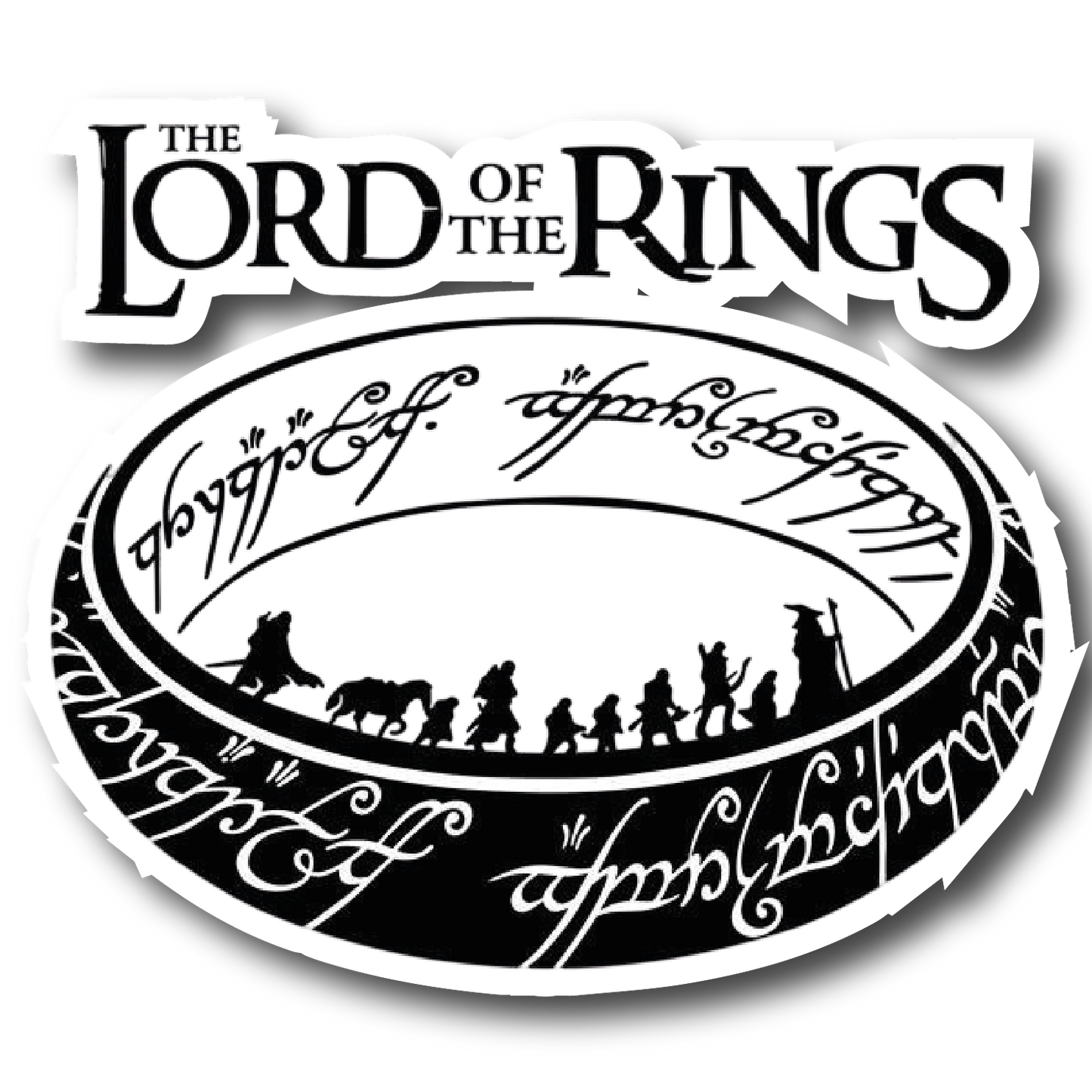 The One Ring — Fellowship Inscription Sticker
