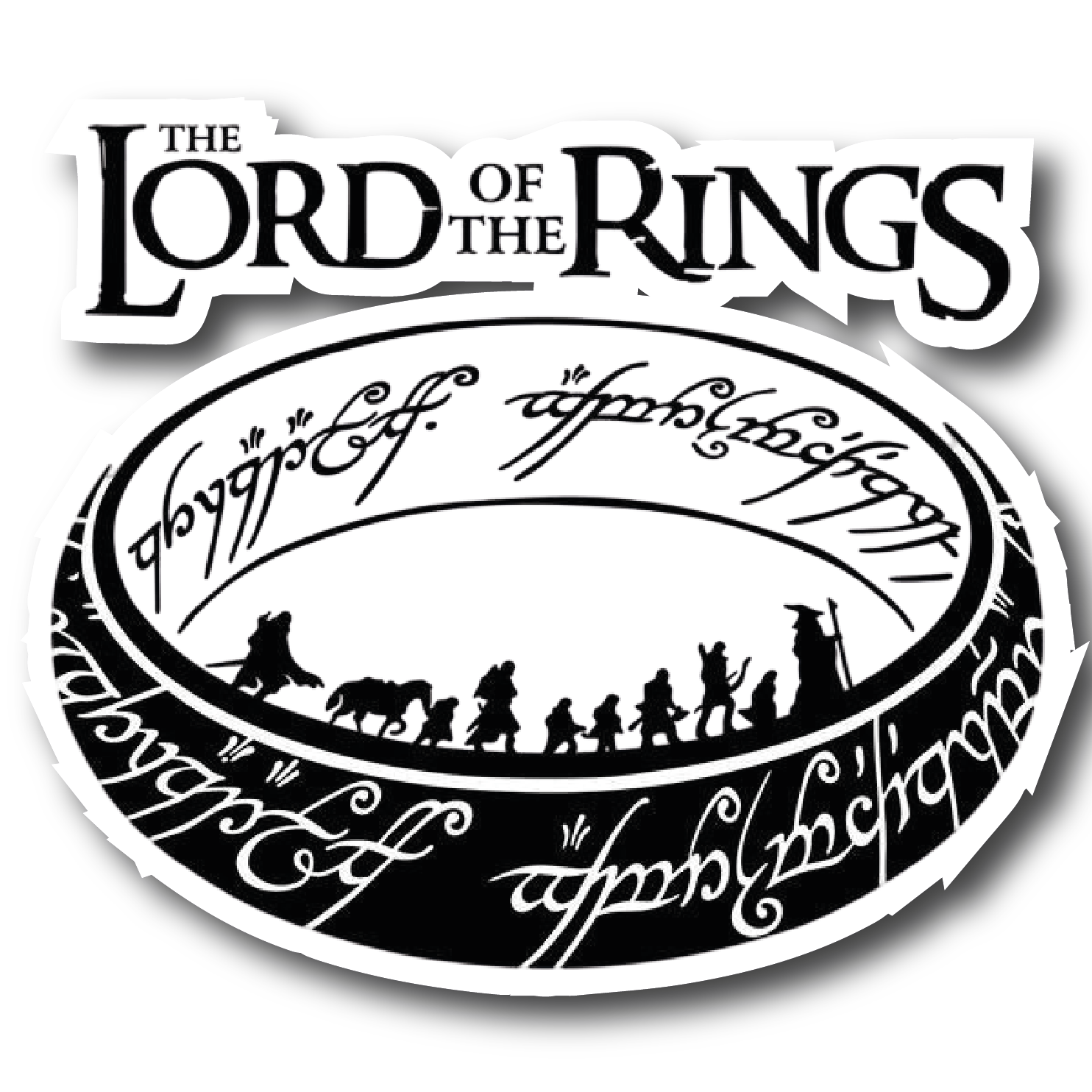 The One Ring — Fellowship Inscription Sticker