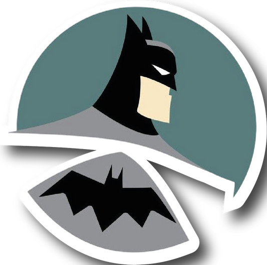 Batman — Teal Profile Bat Signal Sticker