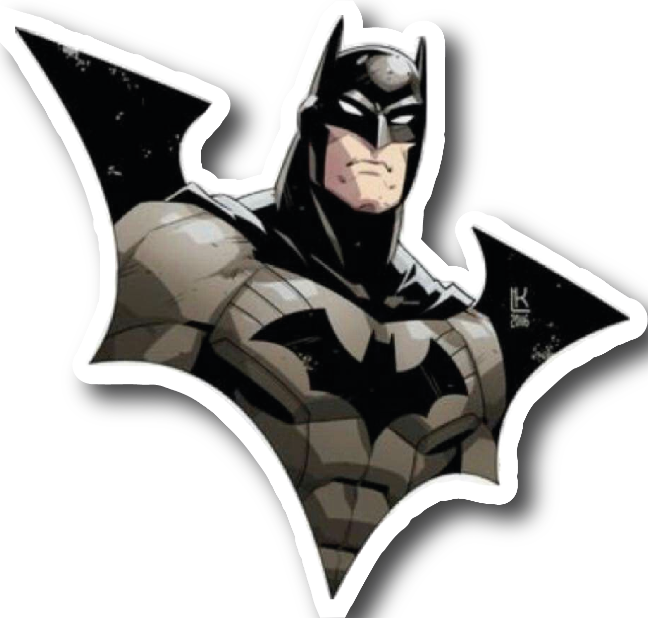 Batman — Bat-Shaped Silhouette Portrait Sticker
