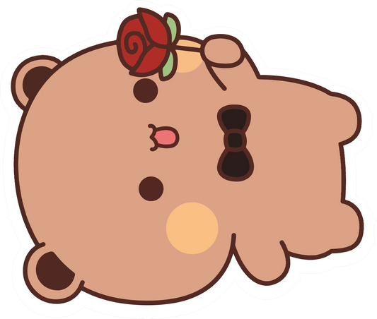 Bubu Romantic Rose Bow Tie Kawaii Sticker