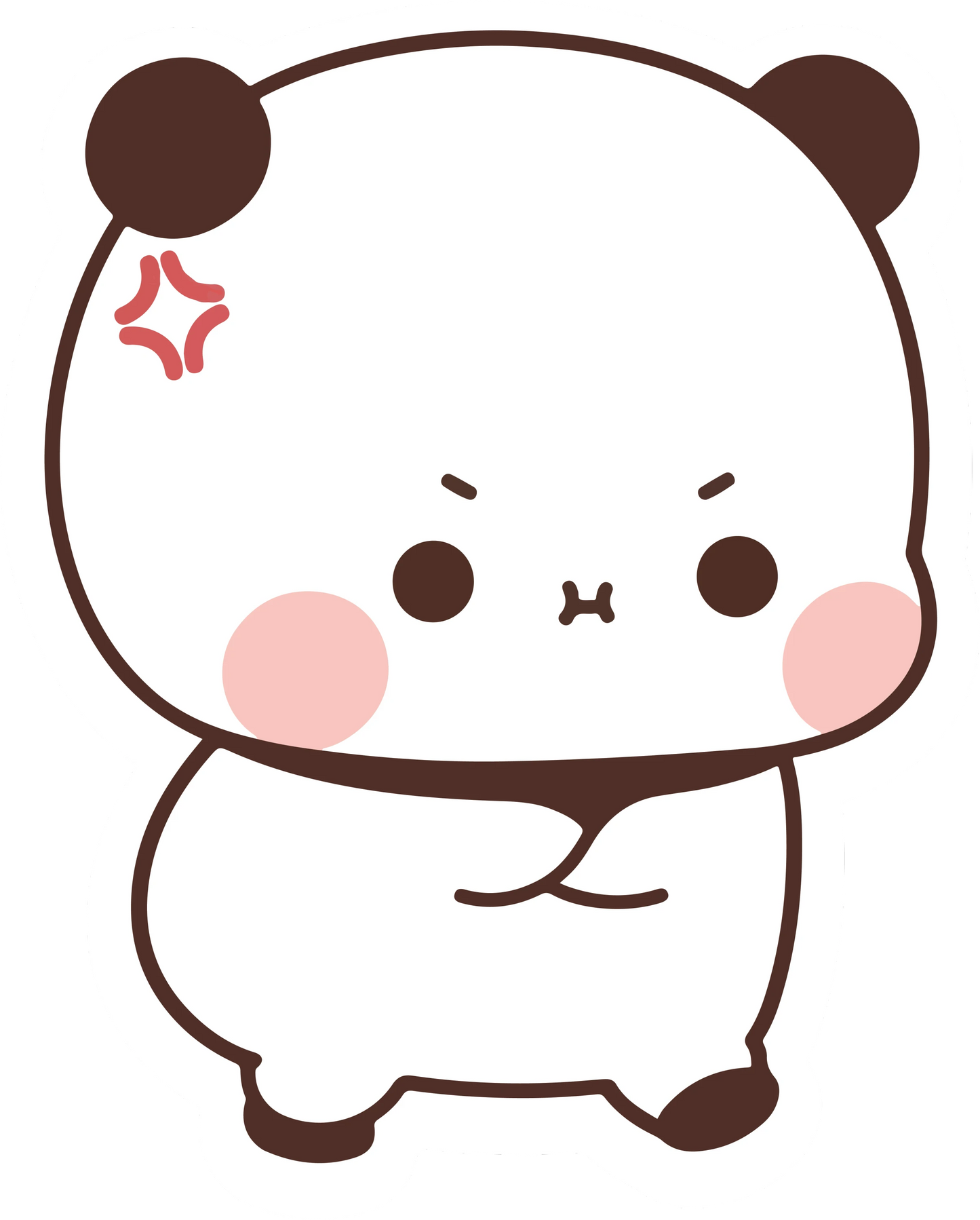 Dudu Panda Angry Furious Kawaii Sticker