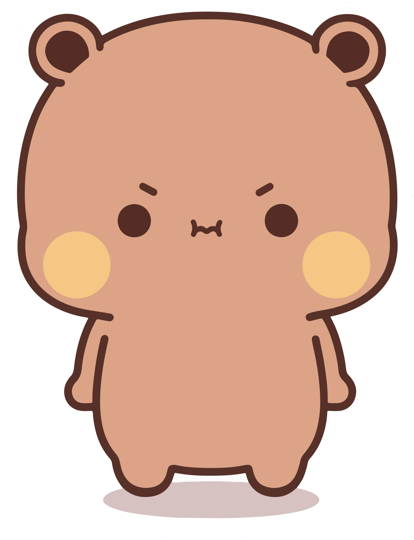 Bubu Angry Grumpy Face Standing Kawaii Sticker